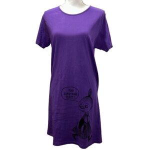 MOOMIN Little Mai Purple NIghty Shirt MUUMI Pikku Myy Violetti